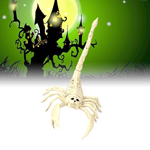 Amosfun 1pc Halloween Animal Scary Skeleton Props Happy Halloween Spooky Skull Animal Escorpión Marco Escorpión para Halloween Suministros de fiesta de Halloween