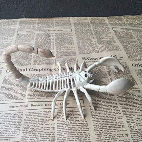 Amosfun 1pc Halloween Animal Scary Skeleton Props Happy Halloween Spooky Skull Animal Escorpión Marco Escorpión para Halloween Suministros de fiesta de Halloween