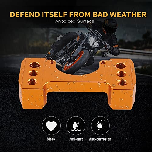 anhui-dsb CNC Motorcycle Direction Damper Mount Manillar Barra de Elevador Kit for KTM 790 Adventure 890 Adventure 790/890 ADV 2019-2022 2020 2021 (Color : Orange)