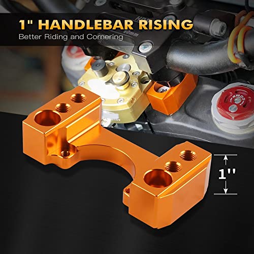 anhui-dsb CNC Motorcycle Direction Damper Mount Manillar Barra de Elevador Kit for KTM 790 Adventure 890 Adventure 790/890 ADV 2019-2022 2020 2021 (Color : Orange)