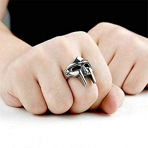 Anillo estilo Gladiador Doom, para hombre 7-14 MF Anillo de gladiador punk de acero inoxidable El mejor regalo para hombres Joyería-14