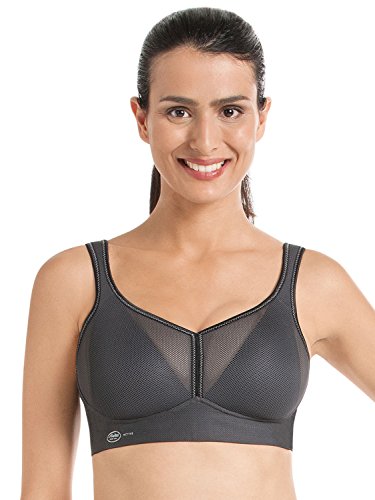 Anita Active Sport-BH Air Control Deltapad Sujetador Deportivo, Gris (Anthrazit 408), 80F para Mujer