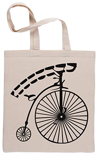 Antiguo Colegio Bicicleta Bolsa De Compras Shopping Bag Beige