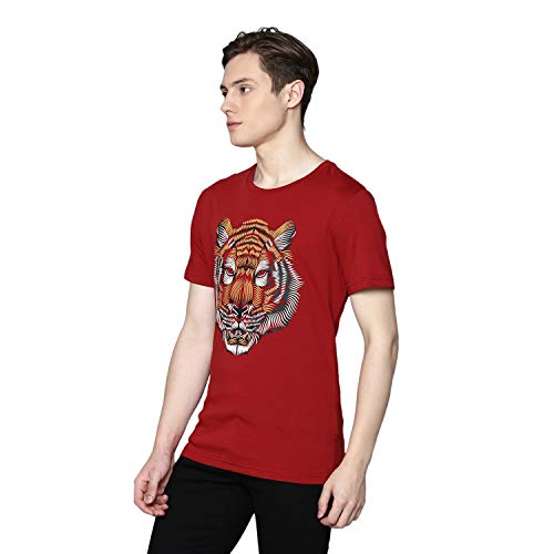 Antony Morato Camiseta Manga Corta Slim fit Estampado Frontal para Hombre Hombre Color: Brick Talla: L