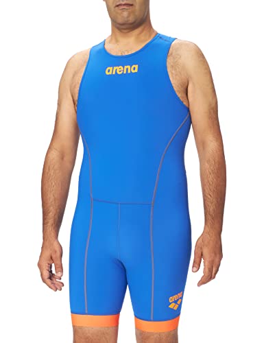 Arena Bañador 1P Trisuit St 2 Zip Traje De Baño, Hombre, Royal/Orange, M