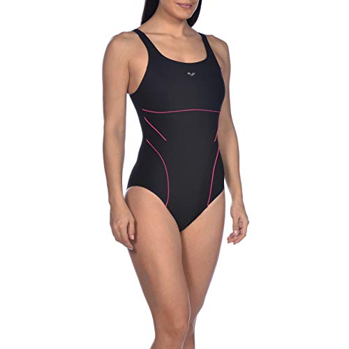 Arena W U Back One Piece Bañador Bodylift Mujer Dana Copa B, Black-Rose Violet, 42