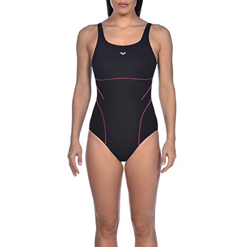 Arena W U Back One Piece Bañador Bodylift Mujer Dana Copa B, Black-Rose Violet, 42