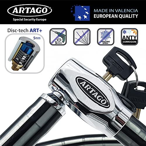 Artago 5315 Antirrobo Articulado, Máxima Seguridad, Moto, Scooter, Bicicleta