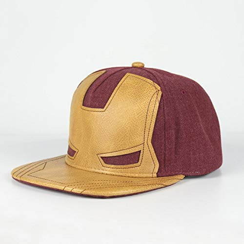 ARTESANIA CERDA Gorra Visera Plana Iron Man, Rojo (Rojo Rojo), M (Tamaño del Fabricante:56) para Niños