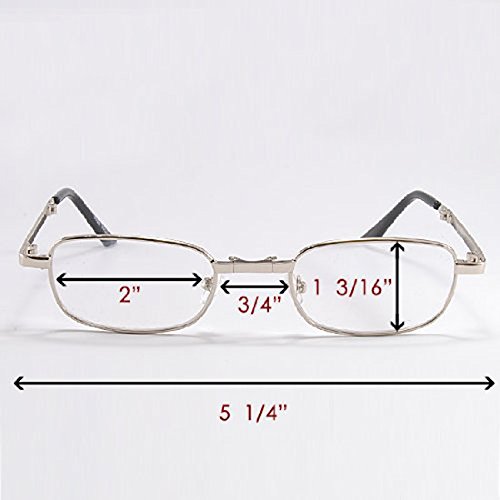 Artibetter Lectores de gafas de lectura compacto plegable funda para gafas unisex incluida (2.0)