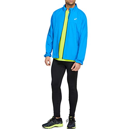 ASICS 2011B051 402 Chaqueta Deportiva para Hombre, Azul Claro/Negro, XXL, Estándar