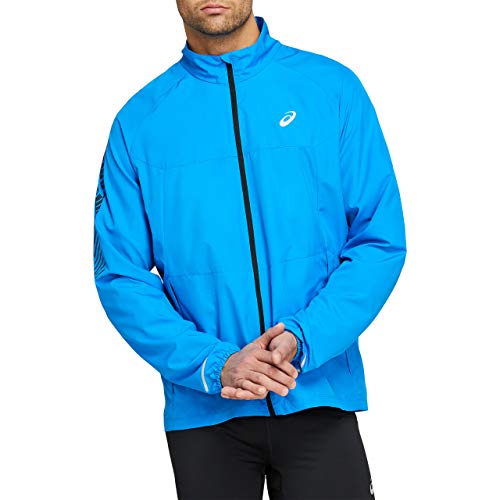 ASICS 2011B051 402 Chaqueta Deportiva para Hombre, Azul Claro/Negro, XXL, Estándar