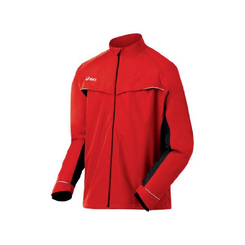 ASICS Chaqueta de refugio para tormenta de hombres, roja / negra, X-peque?a