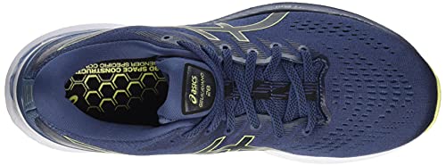 Asics Gel-Kayano 28, Running Shoe Hombre, Thunder Blue/Glow Yellow, 42 EU