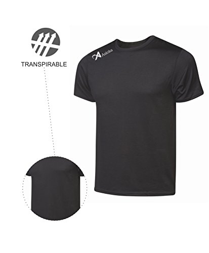 Asioka 130/16 Camiseta Deportiva, Unisex Adulto, Negro, XL