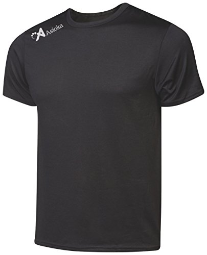 Asioka 130/16 Camiseta Deportiva, Unisex Adulto, Negro, XL