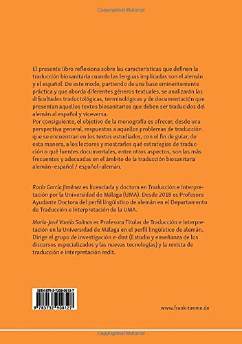 Aspectos de la traducción biosanitaria español–alemán / alemán–español: 121