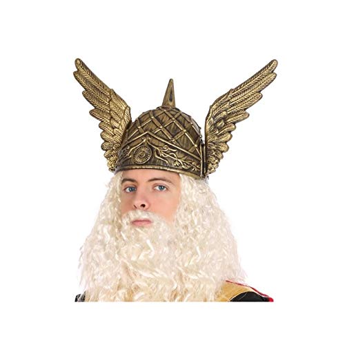 Atosa-58331 Casco Dios Vikingo Thor, color dorado (58331)