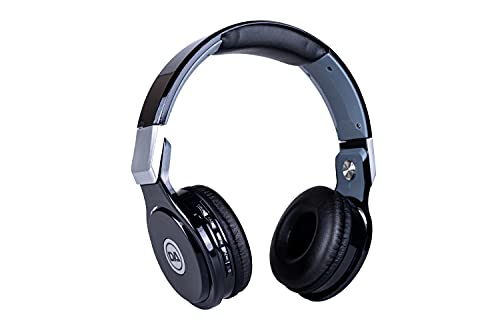 Auriculares plegables inalámbricos Daewoo DIBT1003, Bluetooth 5.0, batería recargable de iones de litio de 200 mAh, radio FM, manos libres, tarjeta SD, AUX de 3,5 mm, 50 Hz - 20 kHz, color negro