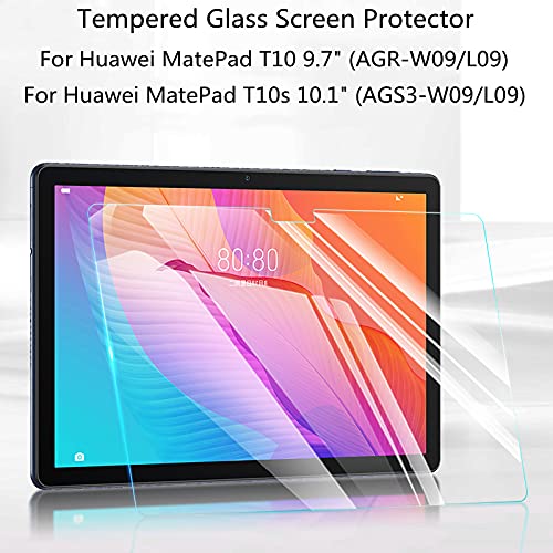 Auslbin [2 Packs] Protector Pantalla para Huawei Matepad T10/T10s,[Ultra Clear] [Anti Scratch] [[Dureza 9H] Película Protectora para Huawei Matepad T10 9.7 Inch/Huawei Matepad T10s 10.1 Pulgada