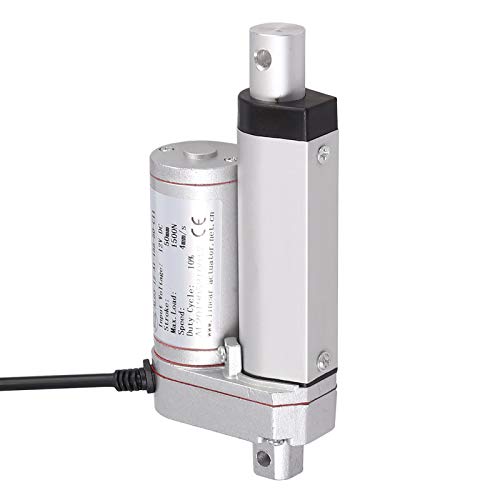 AUTOUTLET Actuador Lineal DC 12V 1500N 50mm Motor de Actuador Lineal Actuador Motor Elctrico Linear de Movimoiento de Elevador para Abridor de Puerta Eléctrico de Coche RV