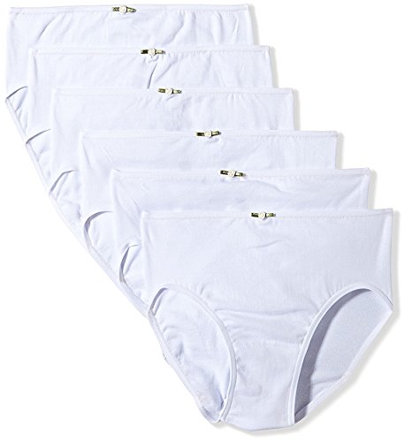 AVET 3267 Braguita algodon Pack x 6, Mujer, Blanco, XL