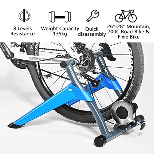 AWJ Soporte para Entrenador de Bicicleta, Accesorios para Entrenador de Bicicleta, Bastidores y Soportes para Ciclismo, 8 configuraciones de Resistencia, Montar Ejercicio, Montaña de 26"-2