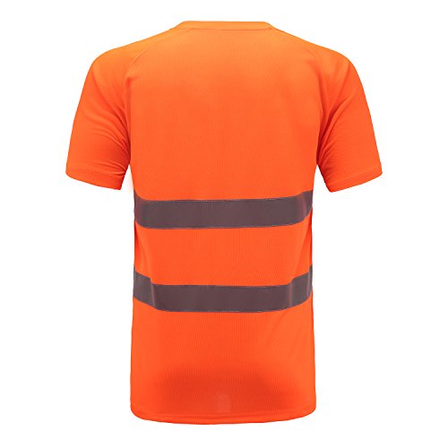 AYKRM Camisetas y Polos de Alta Visibilidad (M, Naranja)