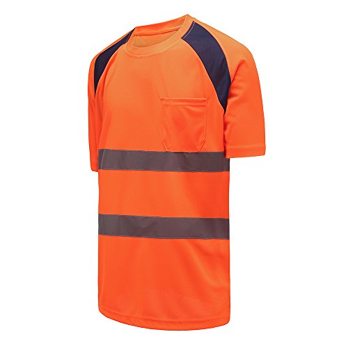 AYKRM Camisetas y Polos de Alta Visibilidad (M, Naranja)