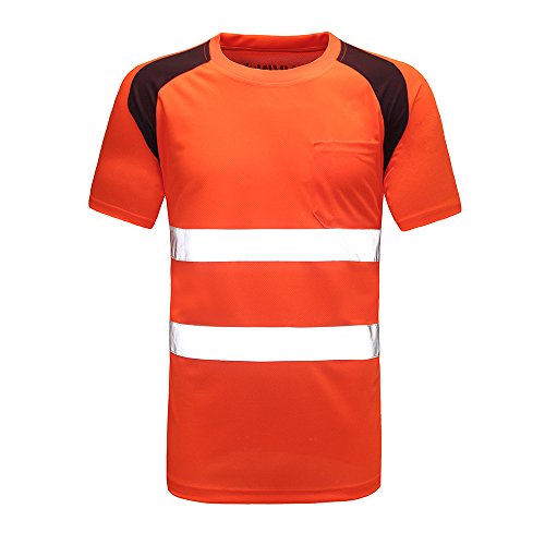 AYKRM Camisetas y Polos de Alta Visibilidad (M, Naranja)