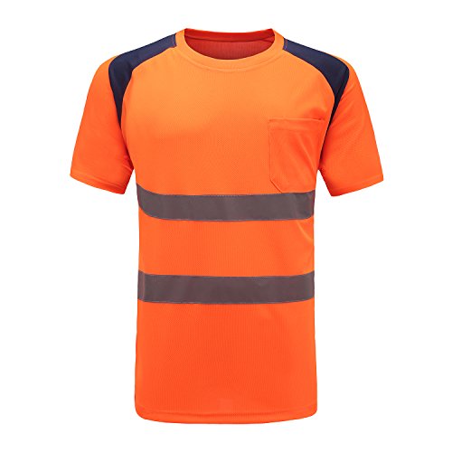 AYKRM Camisetas y Polos de Alta Visibilidad (M, Naranja)