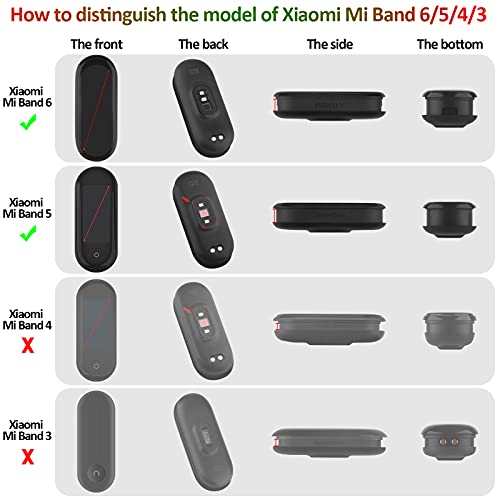 AYOU Correa para Xiaomi Mi Band 5 Correa, Pulseras de Repuesto de Silicona Compatible con Xiaomi Mi Band 6 / Xiaomi Mi Band 5 / Amazfit Band 5 (Negro/Rojo/Azul)