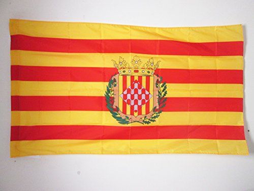 AZ FLAG Bandera de la Provincia DE GERONA 150x90cm para Palo - Bandera GERONA EN CATALUÑA 90 x 150 cm