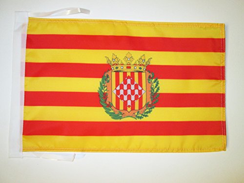 AZ FLAG Bandera de la Provincia DE GERONA 45x30cm - BANDERINA GERONA EN CATALUÑA 30 x 45 cm cordeles
