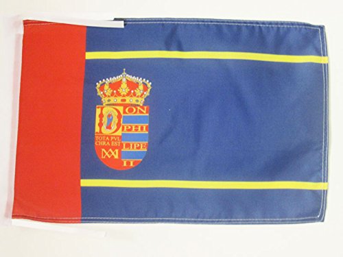 AZ FLAG Bandera de MOSTOLES 45x30cm - BANDERINA DE LA Ciudad DE MOSTOLES - ESPAÑA 30 x 45 cm cordeles