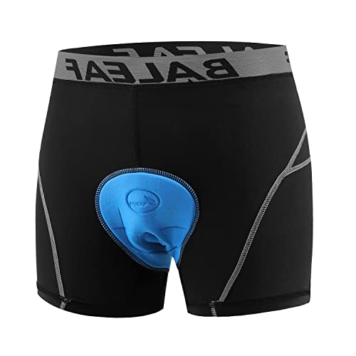 BALEAF Coolmax - Pantalón corto de ciclismo para hombre, acolchado, transpirable, gel 4D, color gris, XL