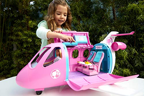 Barbie Avión de tus sueños, avión de juguete con muñeca y accesorios para muñecas (Mattel GBJ33)