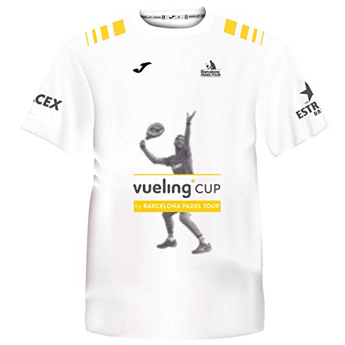 Barcelona Padel Tour | Camiseta Manga Corta Técnica Vueling Cup Hombre | Estampación Especial de Pádel | De Tacto Suave y Secado Rápido | Ropa Deportiva