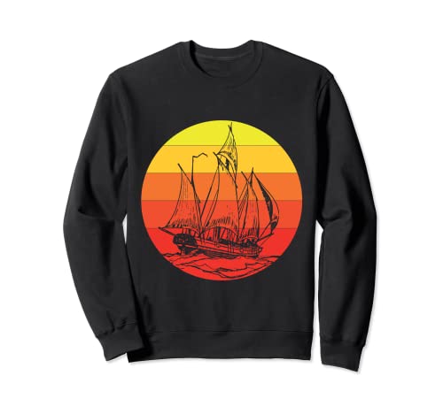 Barco de vela pirata de época Sudadera