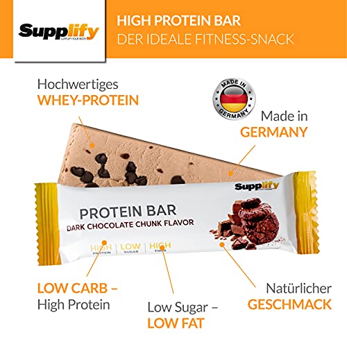 Barritas de proteínas de Suppifly, baja en carbohidratos, caja de 12 barritas de 60 g cada una, con sabor natural, opción saludable como reemplazo alimenticio