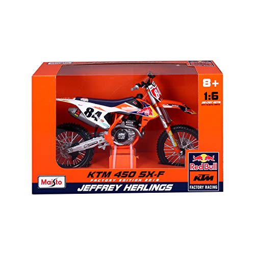 Bburago - Red Bull 1/6 Moto Redbull KTM sx 450-2018/84 j. heriling, M32228