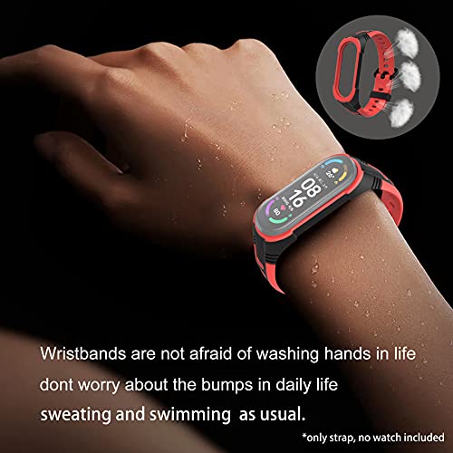 BDIG 4 Piezas Pulsera Mi Band 6 Correas Compatible para Xiaomi Mi Band 5 & Amazfit Band 5, Colorido Suave Silicona Reloj Recambio Brazalete Impermeable Correa para Mi Band 5/MiBand 6/Amazfit Band 5