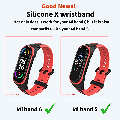 BDIG 4 Piezas Pulsera Mi Band 6 Correas Compatible para Xiaomi Mi Band 5 & Amazfit Band 5, Colorido Suave Silicona Reloj Recambio Brazalete Impermeable Correa para Mi Band 5/MiBand 6/Amazfit Band 5