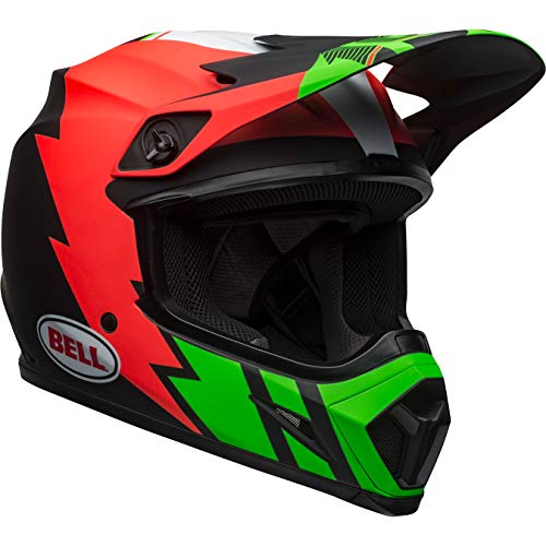 BELL HELMET MX-9 MIPS STRIKE MATT INFRARED/GREEN/BLACK L