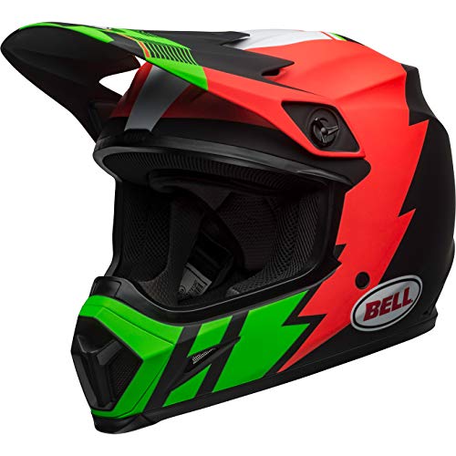 BELL HELMET MX-9 MIPS STRIKE MATT INFRARED/GREEN/BLACK L