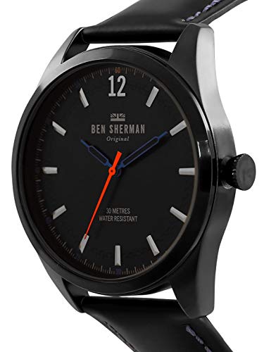 Ben Sherman Reloj Análogo clásico para Hombre de Cuarzo con Correa en Cuero WB019BB