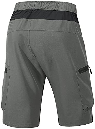 BenBoy Culotte Ciclismo Hombre Pantalones Cortos de Ciclismo Transpirables Pantalones Cortos de Bicicleta de Montaña,Bolsillos con Cremallera