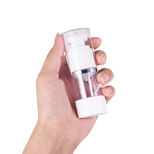 BENECREAT 6 Pack 15ml Botella de Presión de Vacío Contenedor de Bomba de Cosmético para Loción Crema Facial Crema de Manos