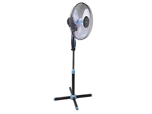 Beper P206VEN100 Ventilador de Pie, 35 Watt, Metal /ABS, Diámetro 40 cm, 3 Palas,3 Velocidad, Oscilación e Inclinación ajustable, Negro