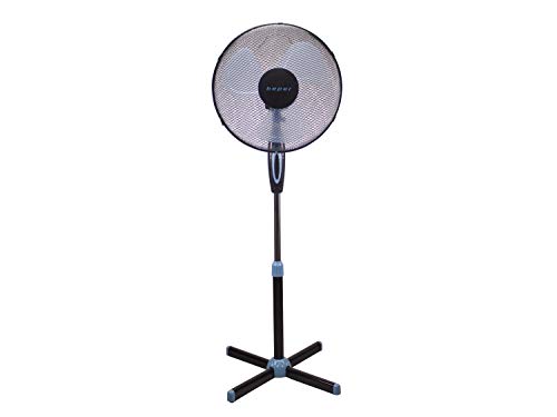 Beper P206VEN100 Ventilador de Pie, 35 Watt, Metal /ABS, Diámetro 40 cm, 3 Palas,3 Velocidad, Oscilación e Inclinación ajustable, Negro